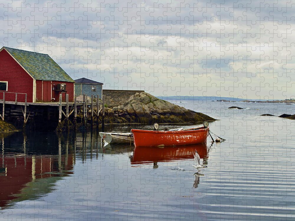 Canada Jigsaw Puzzle featuring the photograph Peggy's Cove by John Babis