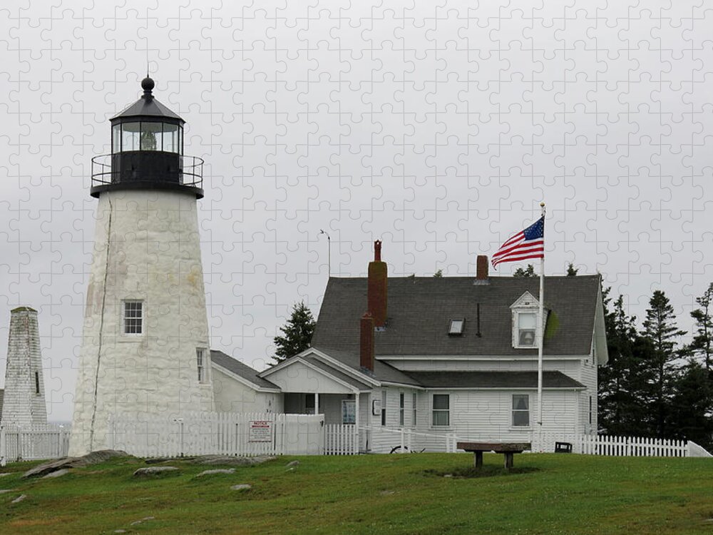 Lighthouse Jigsaw Puzzle featuring the photograph Pemaquid's Lighthouse 3 by Jean Macaluso