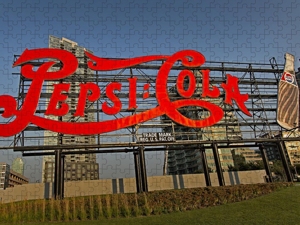 Pepsi Cola Sign Jigsaw Puzzle featuring the photograph Pepsi Cola by Susan Candelario