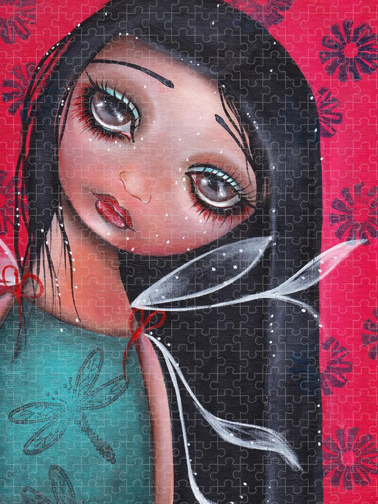 Fairy Jigsaw Puzzle featuring the painting Perla by Abril Andrade