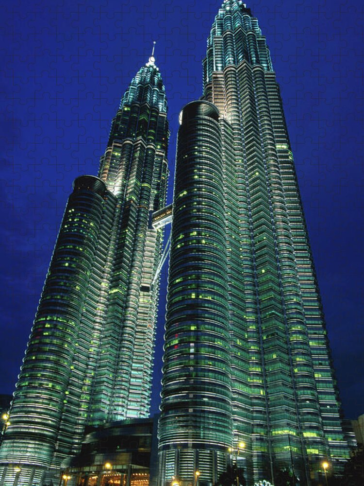Southeast Asia Jigsaw Puzzle featuring the photograph Petronas Towers by John Elk