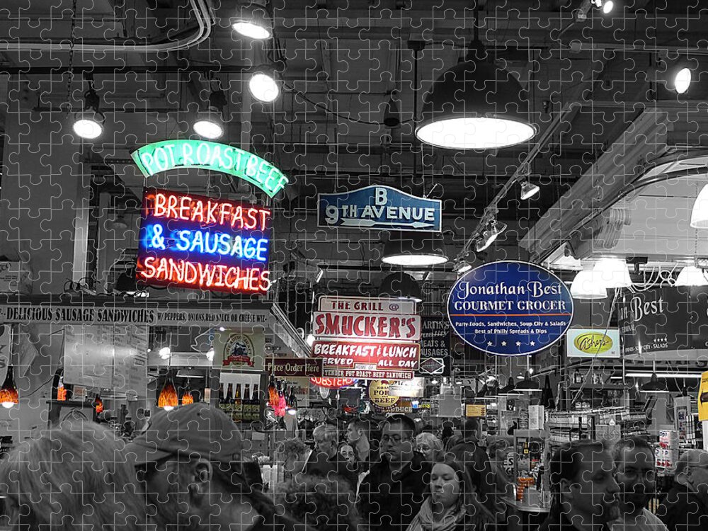 Philadelphia Jigsaw Puzzle featuring the photograph Philadelphia - Reading Terminal Market 9th Avenue by Richard Reeve