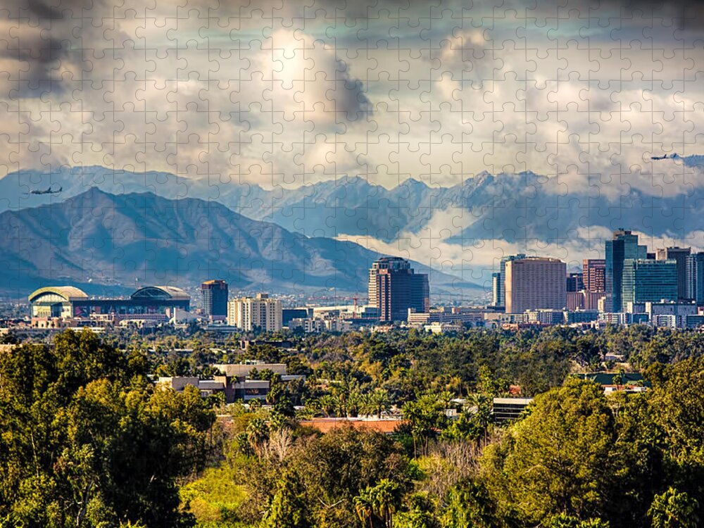 Fred Larson Jigsaw Puzzle featuring the photograph Phoenix Downtown by Fred Larson