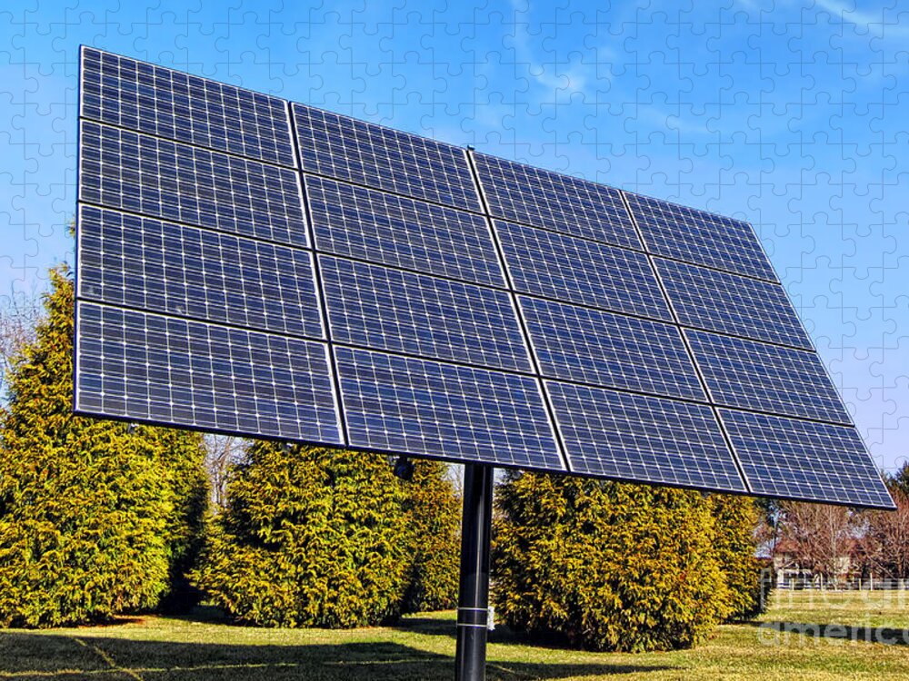 Photovoltaic Jigsaw Puzzle featuring the photograph Photovoltaic by Olivier Le Queinec