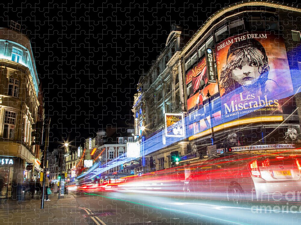 Les Miserables Jigsaw Puzzle featuring the photograph A Night in the West End by John Daly