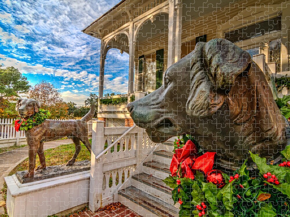 2013 Jigsaw Puzzle featuring the photograph Pillot House Dogs by Tim Stanley