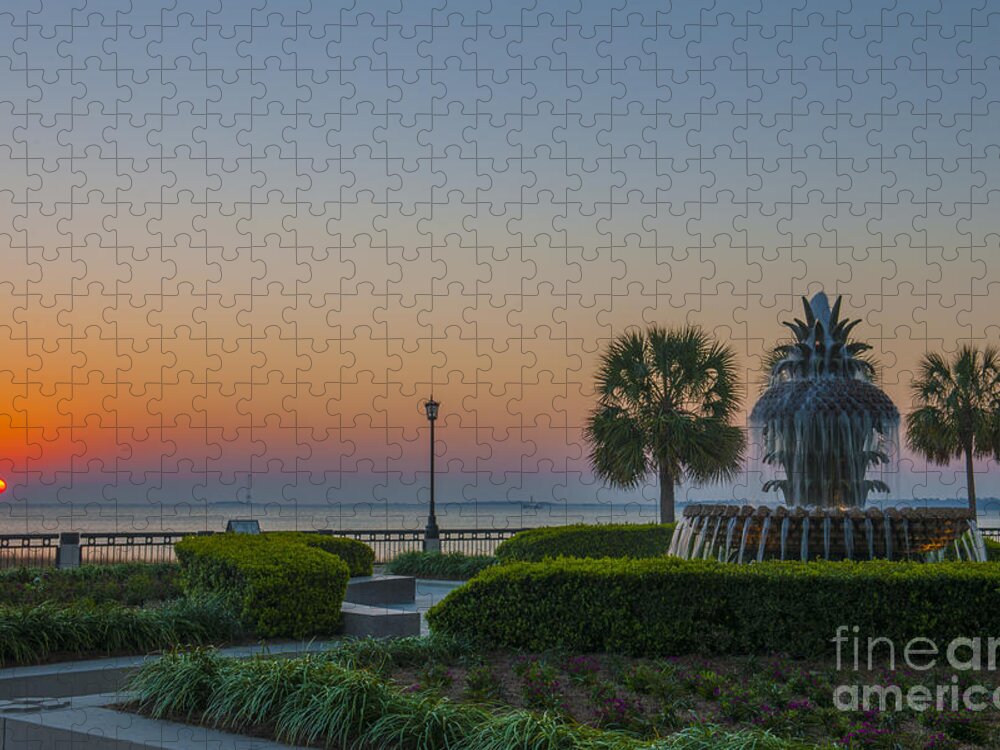 Pineapple Fountain Jigsaw Puzzle featuring the photograph Dawns Light by Dale Powell