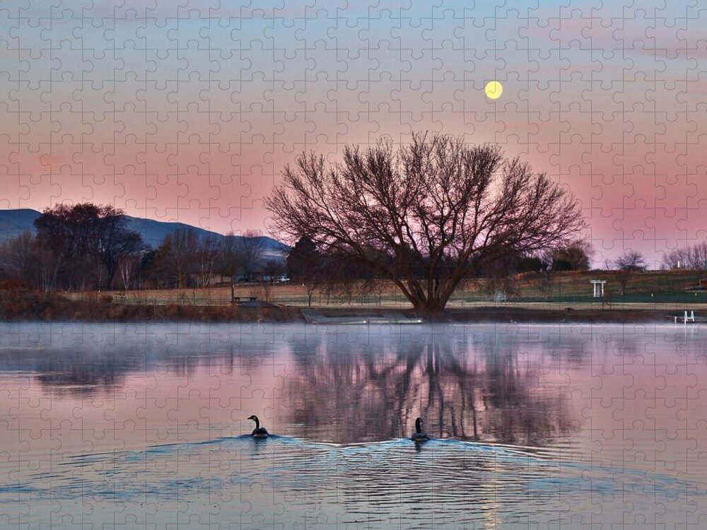 Sunrise Jigsaw Puzzle featuring the photograph Pink morning by Lynn Hopwood