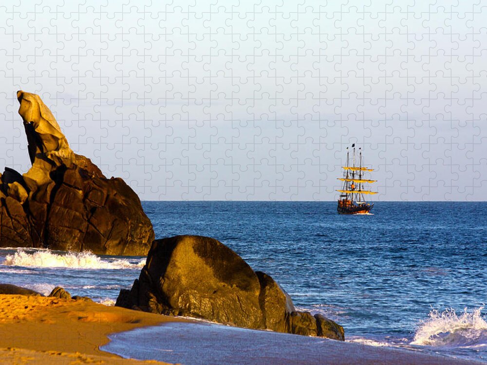 Pirate Ship Jigsaw Puzzle featuring the photograph Pirate Ship In Cabo by Shane Bechler