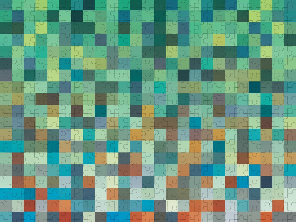 Pixel Art Style Pixel Background Puzzle