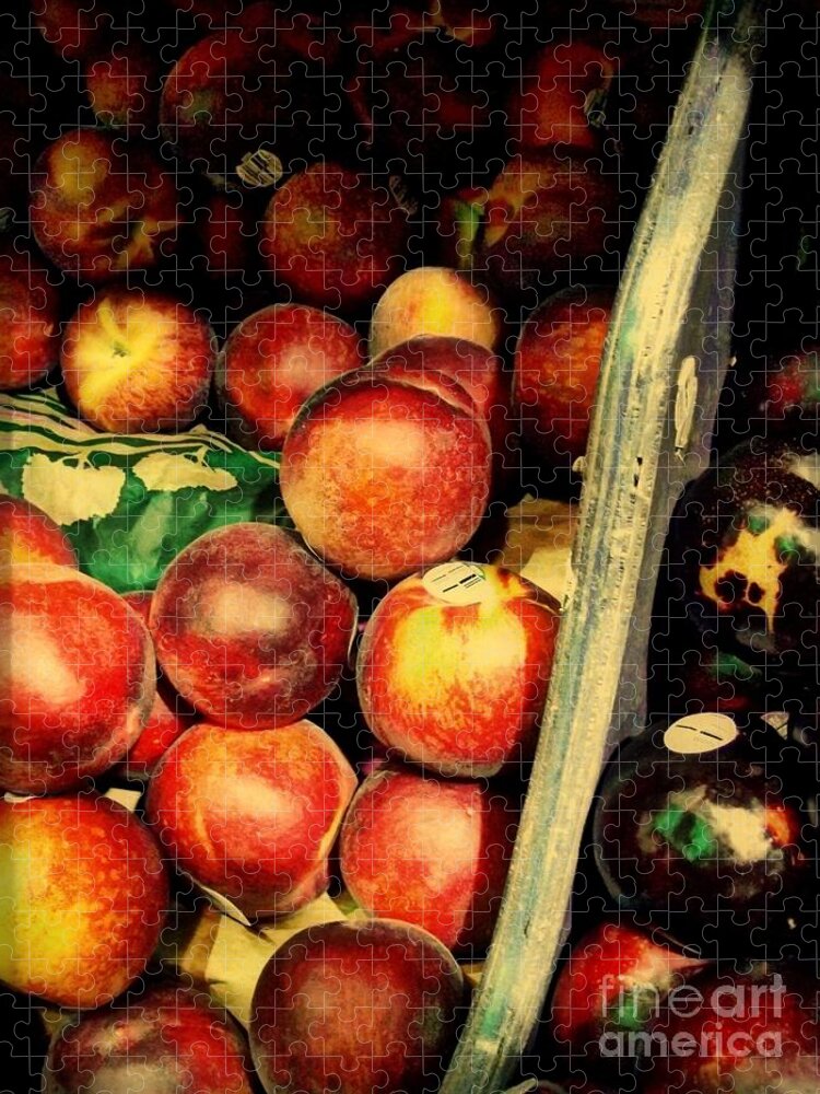 Fruitstand Jigsaw Puzzle featuring the photograph Plums and Nectarines by Miriam Danar