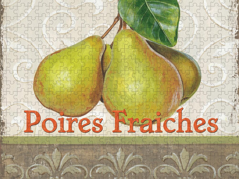Kitchen Jigsaw Puzzle featuring the painting Poires Fraiches by Debbie DeWitt
