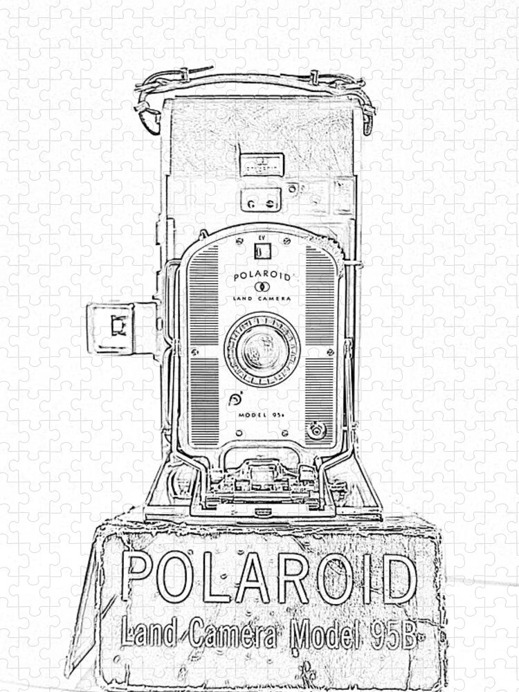 Kelly Hazel Jigsaw Puzzle featuring the photograph Polaroid Land Camera 95B Contour by Kelly Hazel