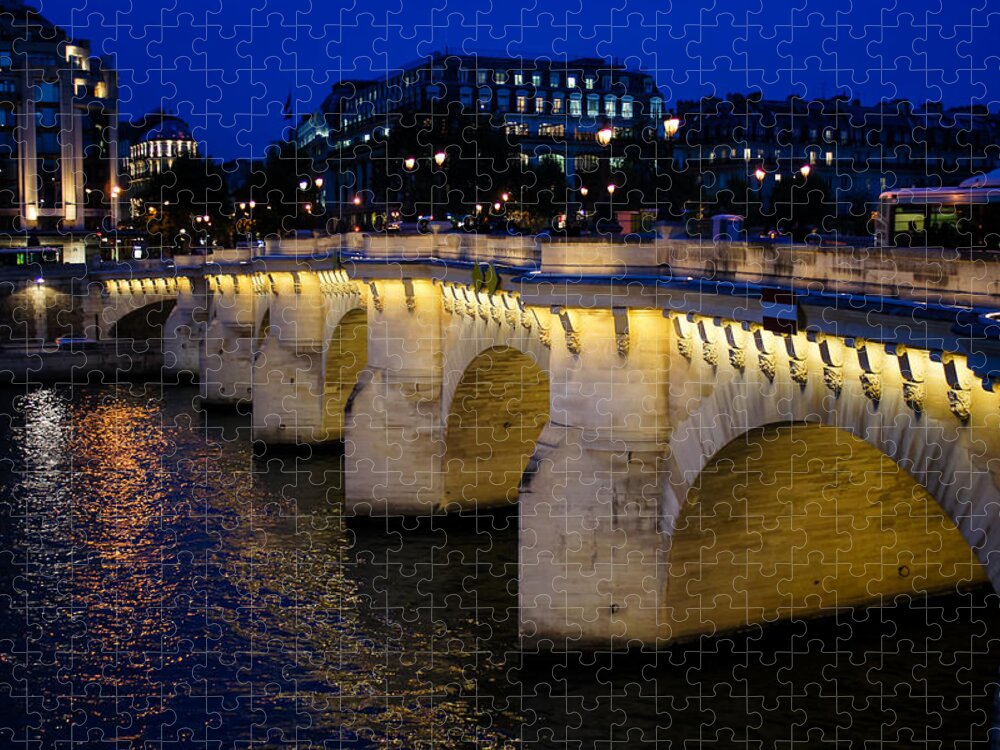 Bridge Jigsaw Puzzle featuring the photograph Pont Neuf Bridge - Paris - France by Georgia Mizuleva