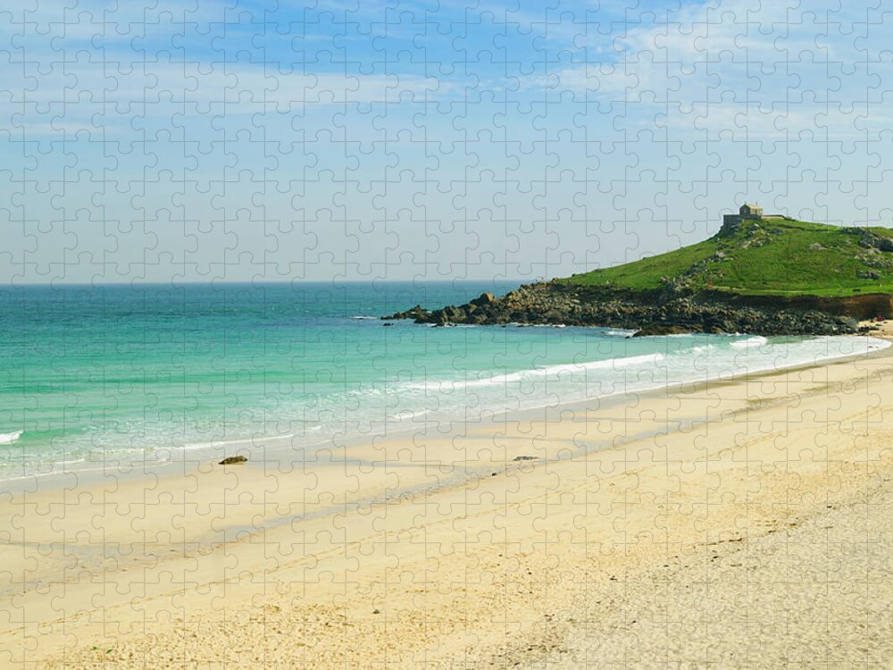 Tranquility Jigsaw Puzzle featuring the photograph Porthmeor Beach At St. Ives, Cornwall by John Harper