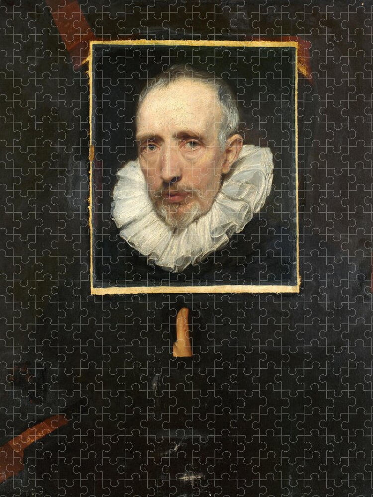 Anthony Van Dyck Jigsaw Puzzle featuring the painting Portrait of Cornelis van der Geest by Anthony van Dyck
