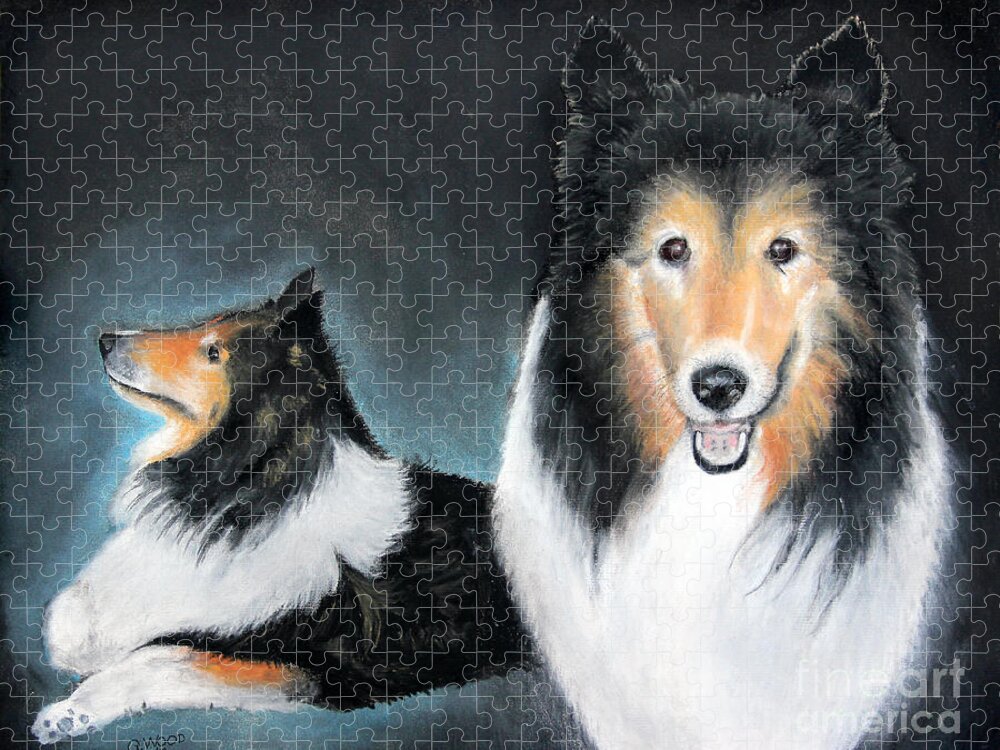 Dog Jigsaw Puzzle featuring the photograph Portrait of Love by George Wood by Karen Adams