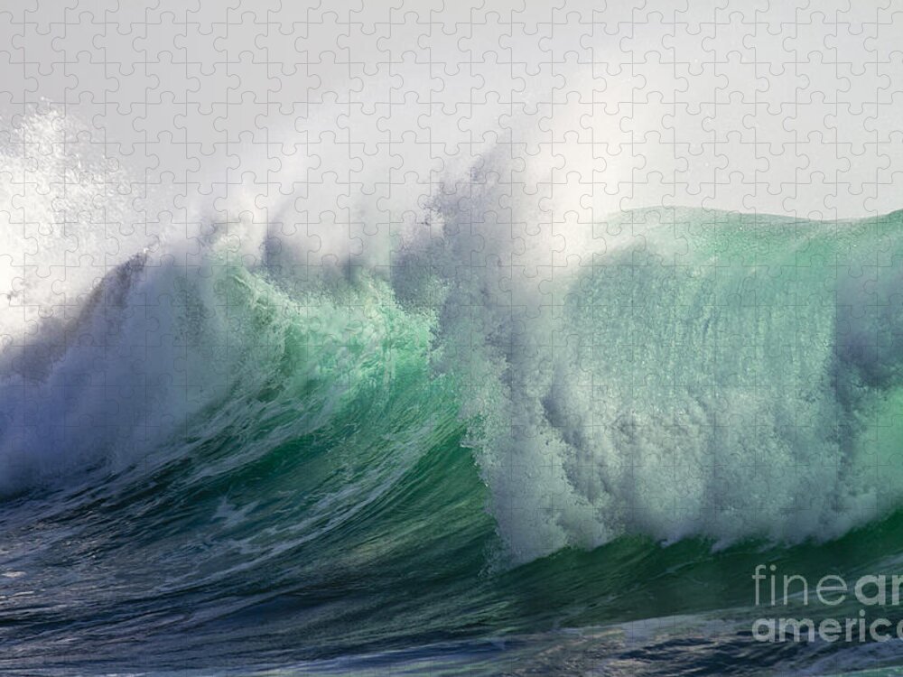 Wave Jigsaw Puzzle featuring the photograph Portuguese Sea Surf by Heiko Koehrer-Wagner