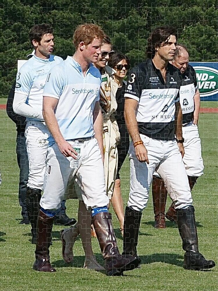 Hrh Prince Harry Jigsaw Puzzle featuring the photograph Prince Harry and Nacho Figueras by Russel Considine