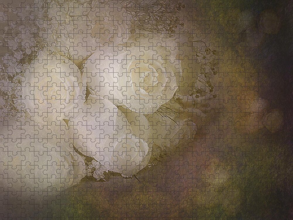 Petals Jigsaw Puzzle featuring the photograph Pure Roses by Susan Candelario