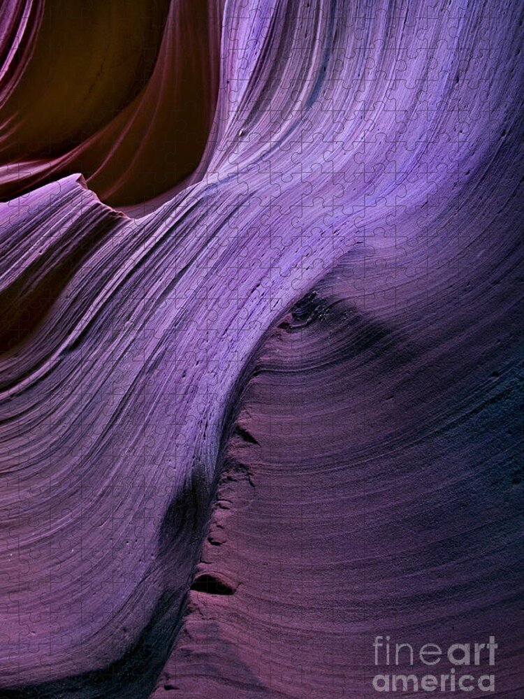 Sandstone Jigsaw Puzzle featuring the photograph Purple Waves by Michael Dawson