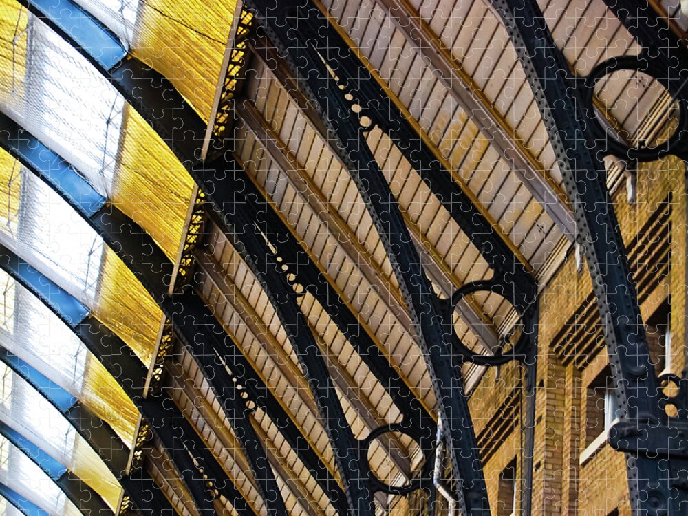 Arch Jigsaw Puzzle featuring the photograph Rafters at London Kings Cross by Christi Kraft