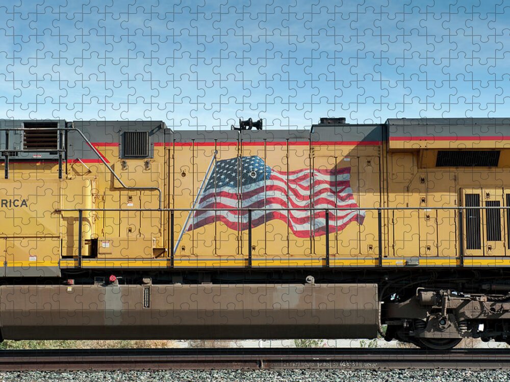 Train Jigsaw Puzzle featuring the photograph Railroad Engine by Thomas Winz