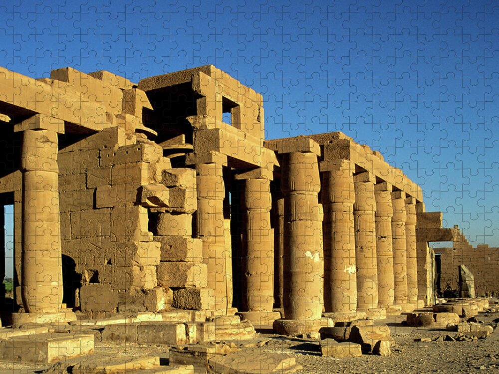 Unesco Jigsaw Puzzle featuring the photograph Ramesseum Temple, Luxor, Egypt by Hisham Ibrahim