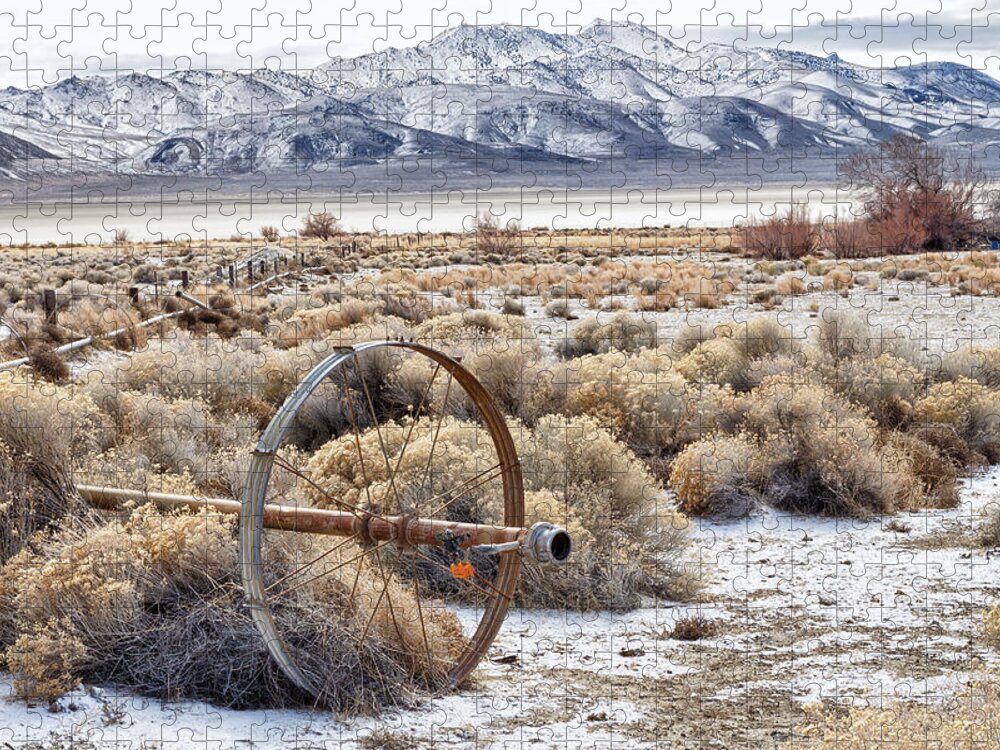 Black Rock Desert Jigsaw Puzzle featuring the photograph Ranching the Black Rock by Kathleen Bishop