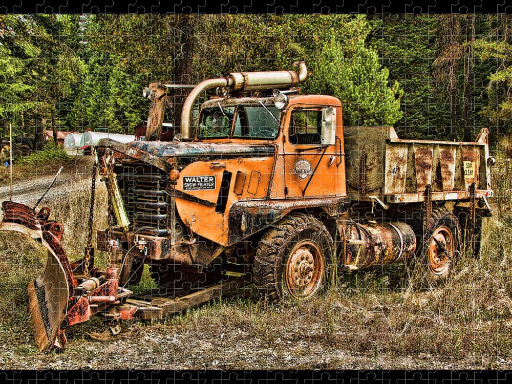 Snow Plow Jigsaw Puzzle featuring the photograph Ready for Snow By Ron Roberts by Ron Roberts