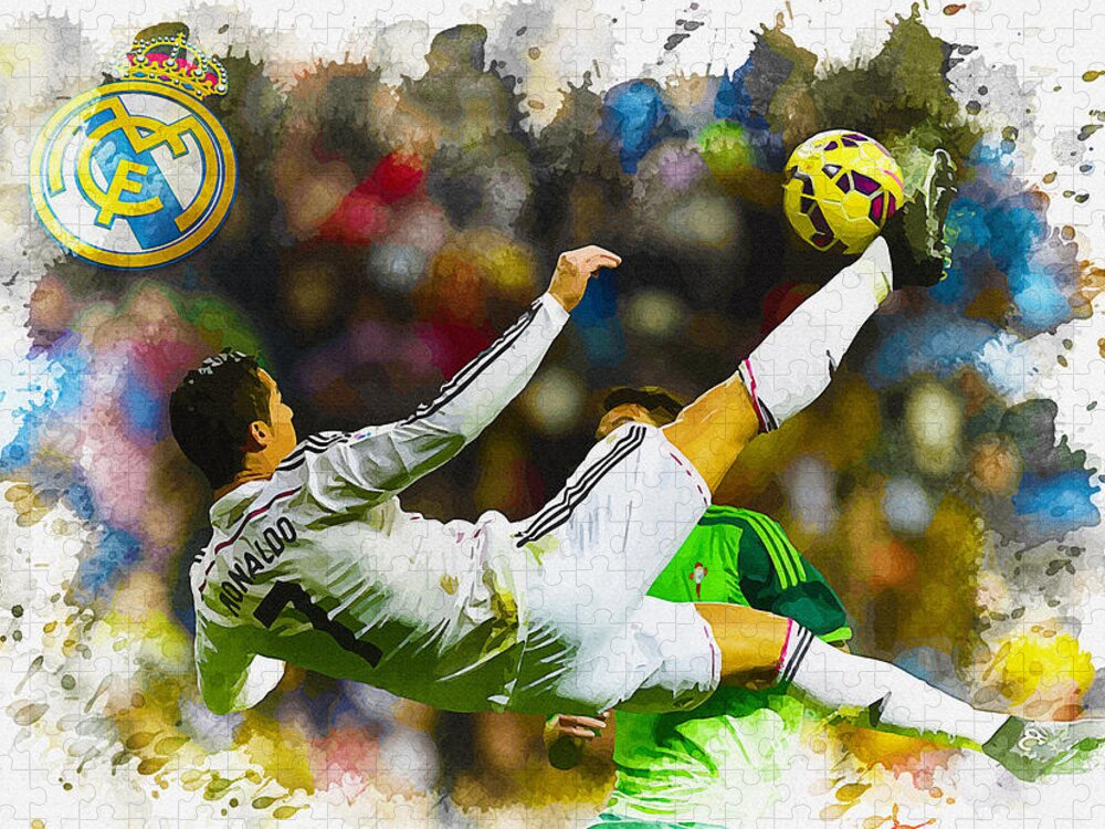 Real Madrid - Cristiano Ronaldo Jigsaw Puzzle by Don Kuing - Pixels Puzzles