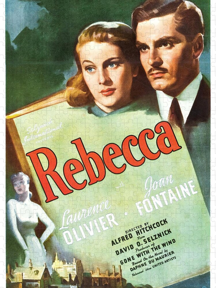 Movie Poster Jigsaw Puzzle featuring the photograph Rebecca - 1940 by Georgia Clare