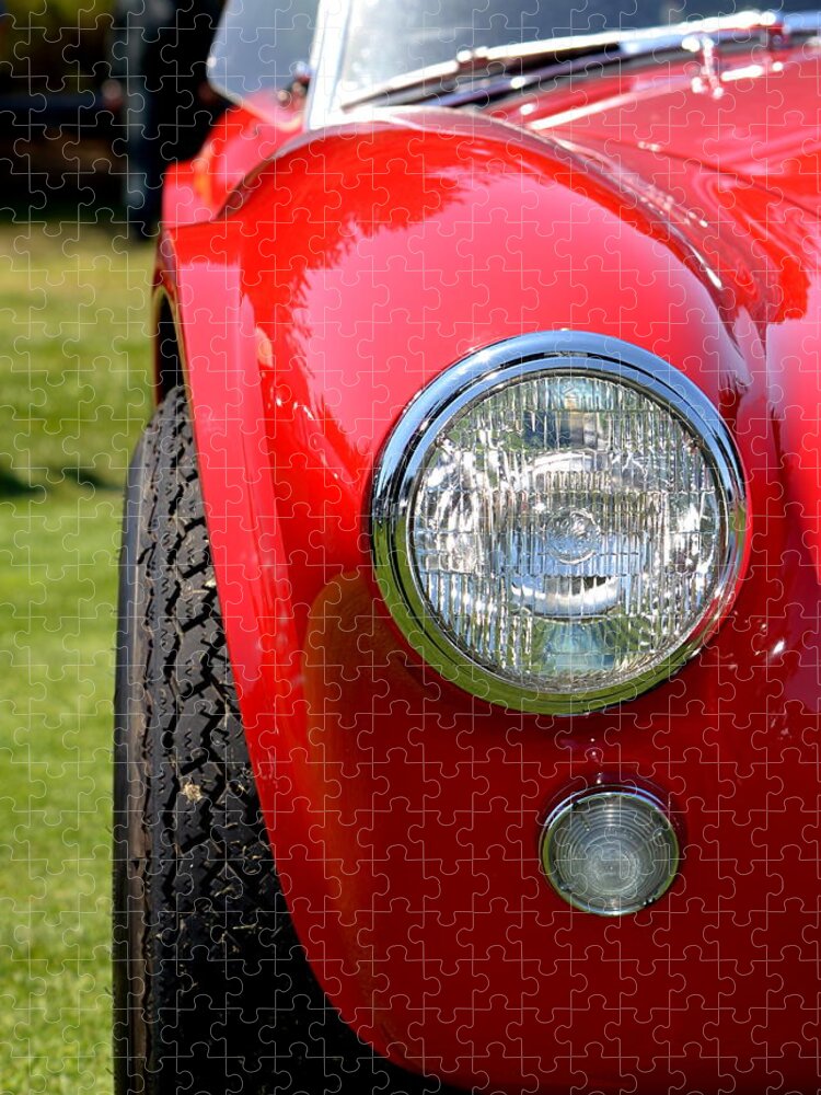 Car Jigsaw Puzzle featuring the photograph Red AC Cobra by Dean Ferreira