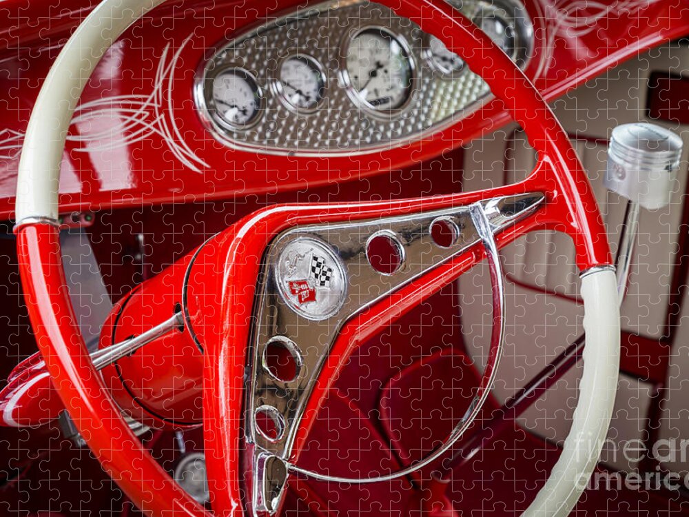 Steering Jigsaw Puzzle featuring the photograph Red and White by Dennis Hedberg