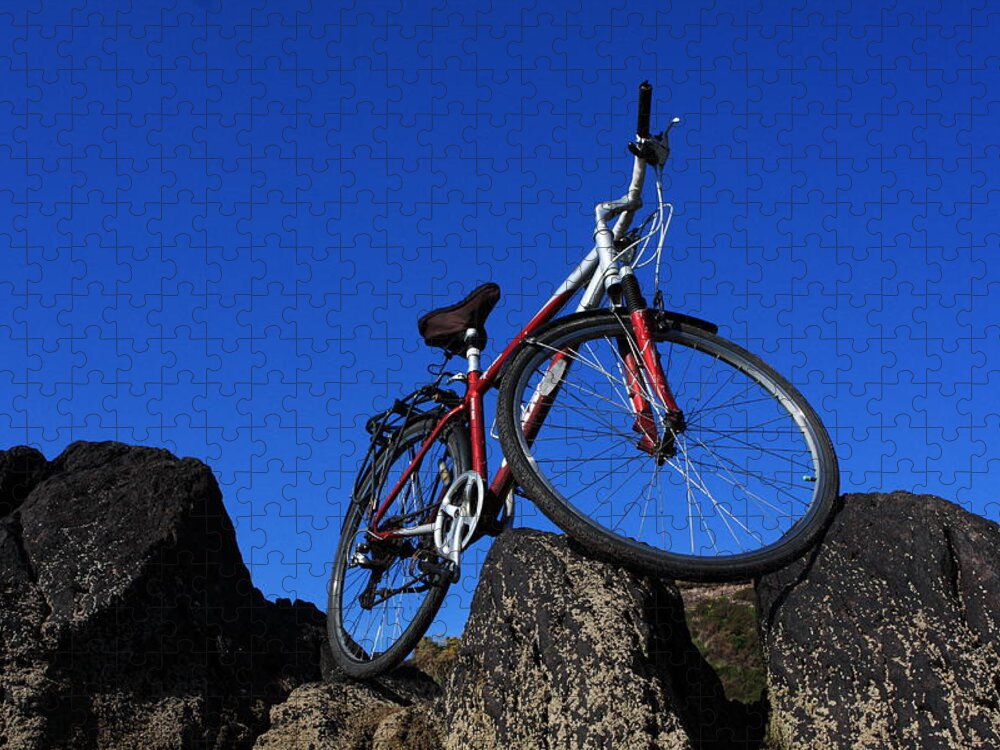 Bicycle Jigsaw Puzzle featuring the photograph Red Bicycle by Aidan Moran