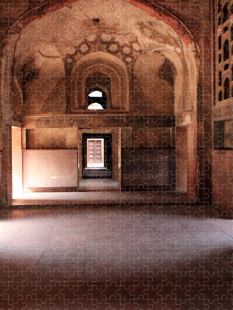 India Jigsaw Puzzle featuring the photograph Red Fort Agra India by Aidan Moran