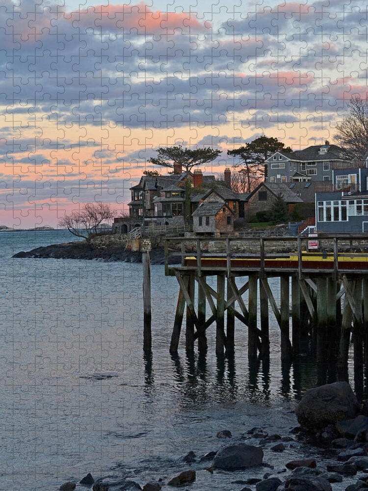 Marblehead Jigsaw Puzzle featuring the photograph Red sky over Marblehead by Toby McGuire