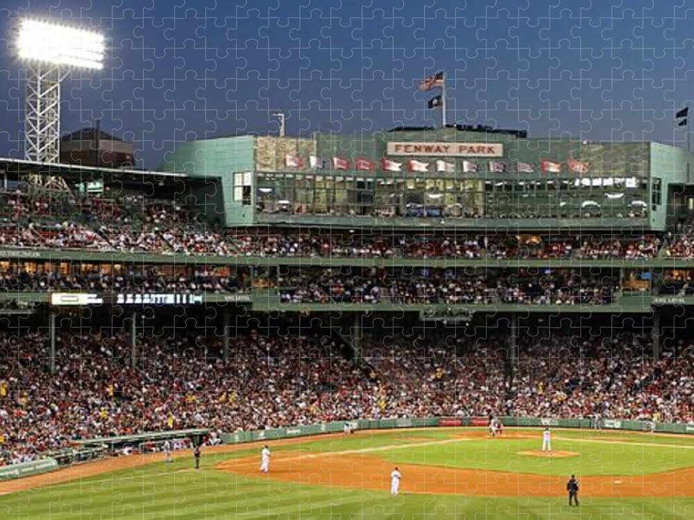 Ballpark Jigsaw Puzzle featuring the photograph Red Sox and Fenway Park by Juergen Roth