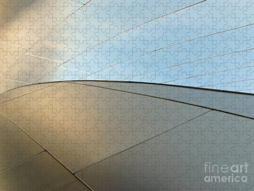 Abstract Jigsaw Puzzle featuring the photograph Reflection Of The Future World by Ausra Huntington nee Paulauskaite
