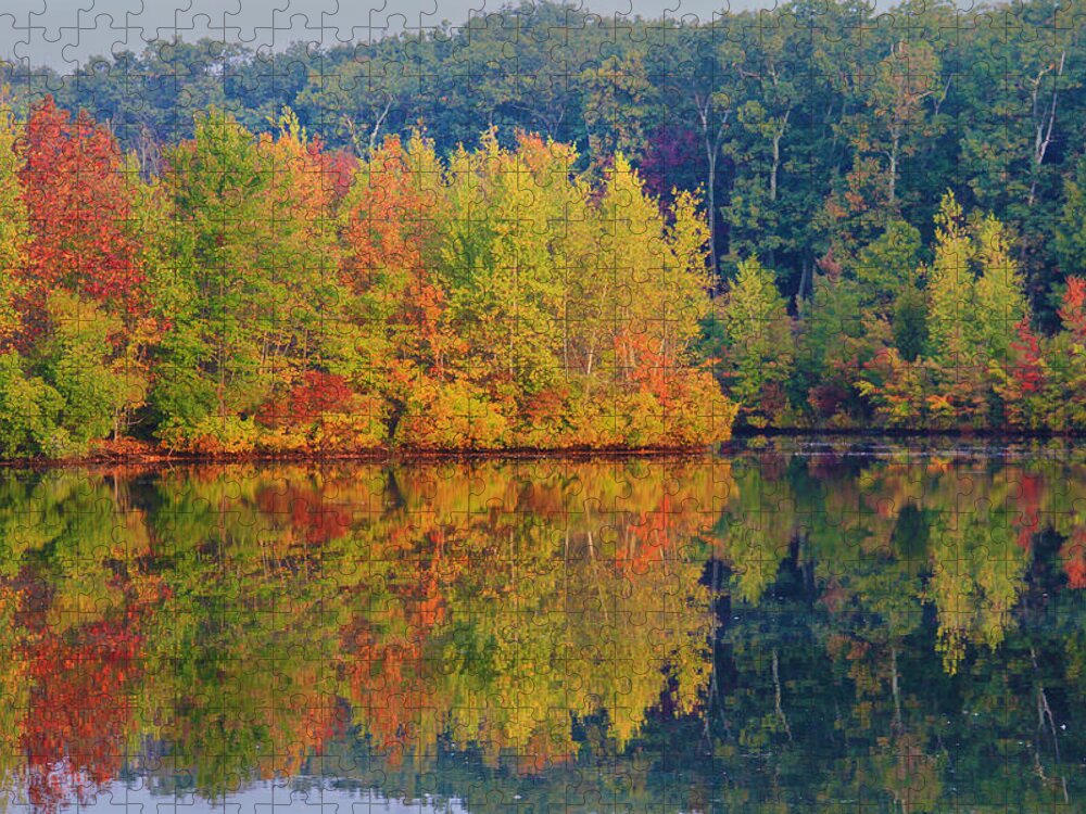 Fall Jigsaw Puzzle featuring the photograph Reflections of Fall by Roger Becker
