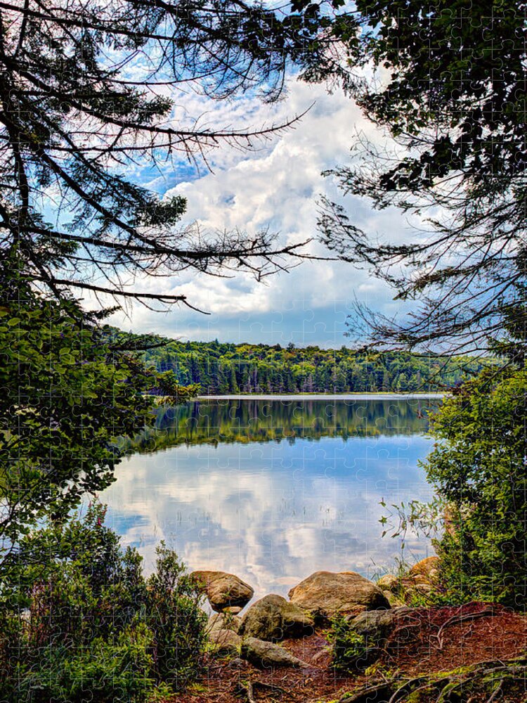 Bubb Lake Jigsaw Puzzle featuring the photograph Reflections on Bubb Lake in the Adirondacks by David Patterson