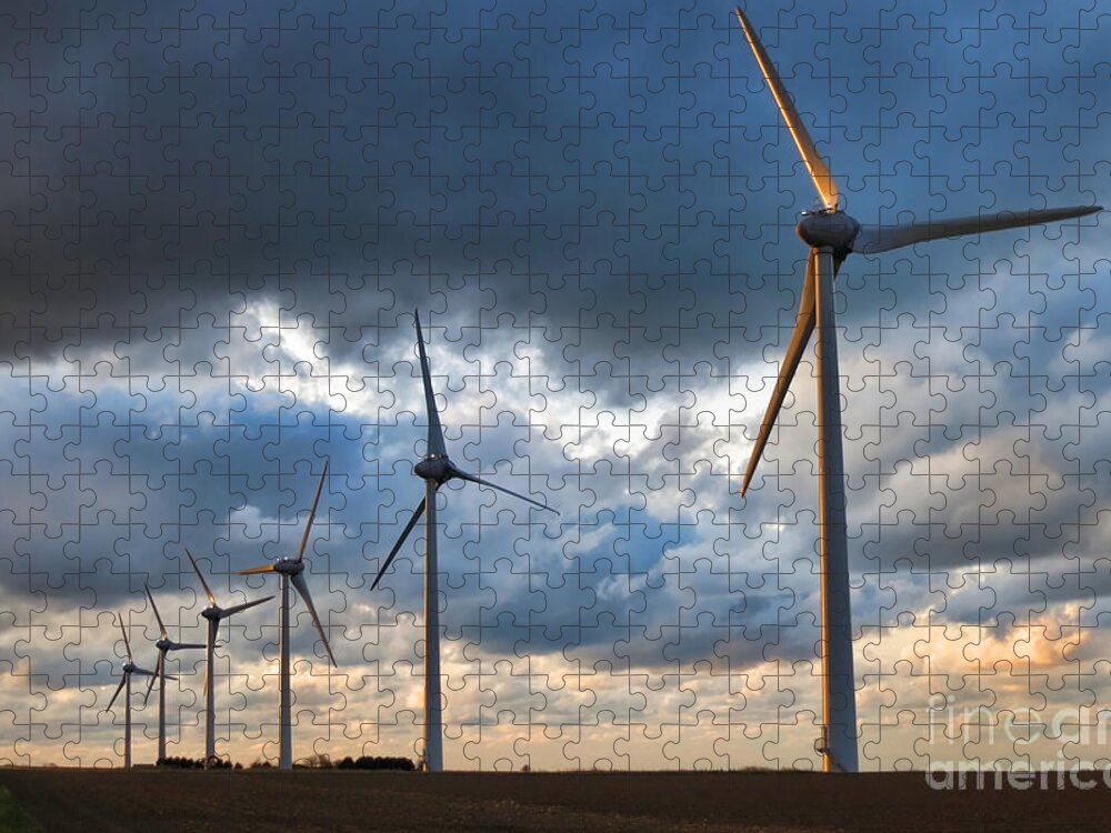 Windmill Jigsaw Puzzle featuring the photograph Renewable Energy by Olivier Le Queinec