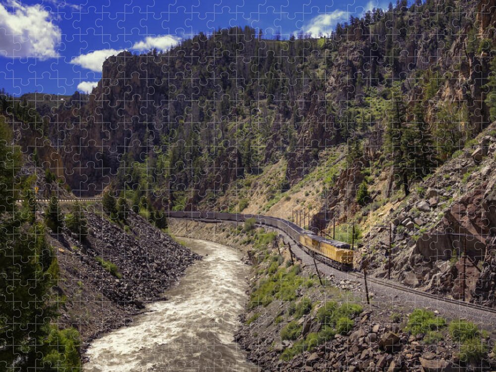 Train Jigsaw Puzzle featuring the photograph Retro by Joan Carroll