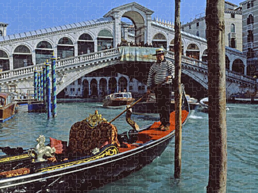 Photography Jigsaw Puzzle featuring the photograph Rialto Bridge Over The Grand Canal by Panoramic Images