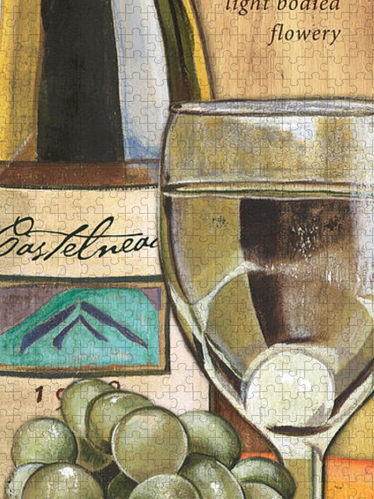 Riesling Jigsaw Puzzle featuring the painting Riesling by Debbie DeWitt