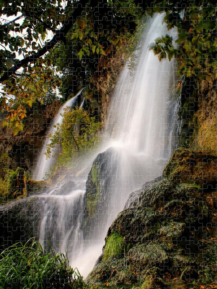 Rifle Falls Jigsaw Puzzle featuring the photograph Rifle Falls by Priscilla Burgers