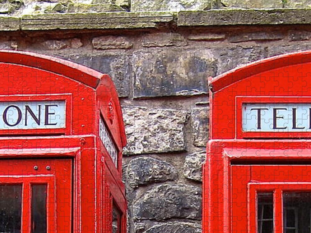 Scotland Phone Booths Jigsaw Puzzle featuring the photograph Ring Ring by Suzanne Oesterling