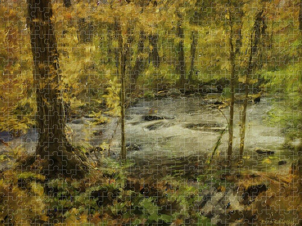 River Jigsaw Puzzle featuring the photograph River in Autumn by Fran Gallogly