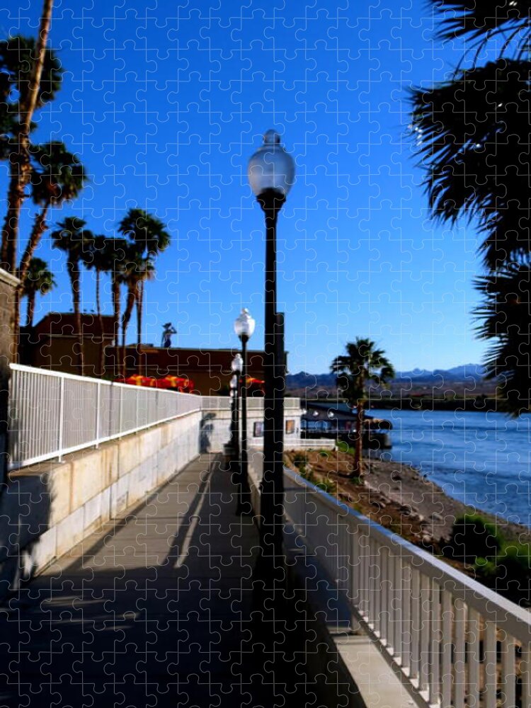 River Walk Jigsaw Puzzle featuring the photograph River Walk In Laughlin Nevada by Kay Novy