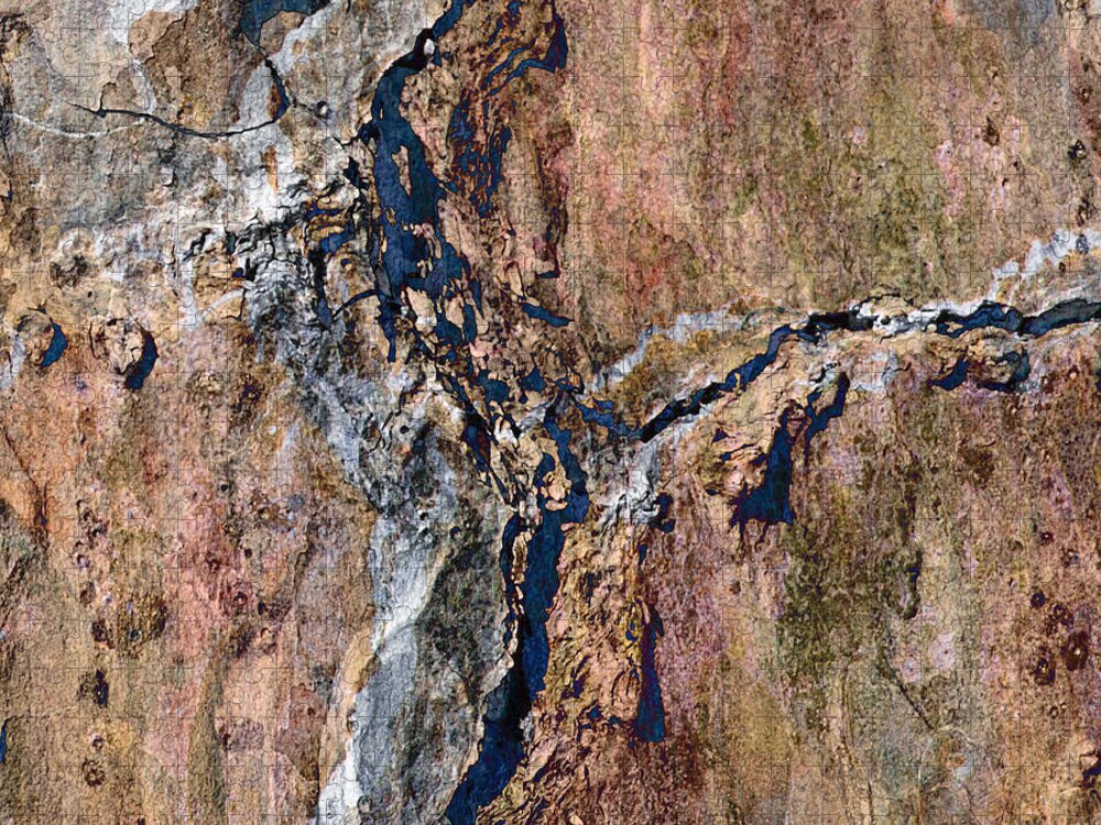 Tree Jigsaw Puzzle featuring the photograph Riverbark by Stephanie Grant